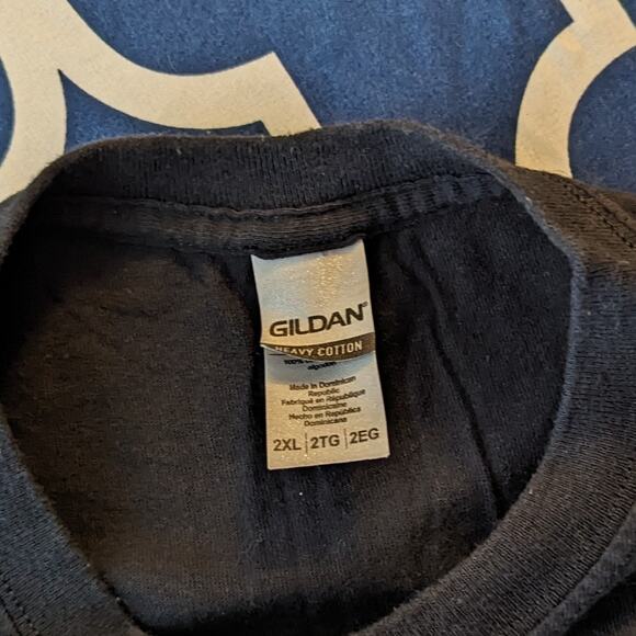 Gildan Men's Graphic 2XL Black Heavy Cotton Casual T-Shirt - Picture 4 of 4